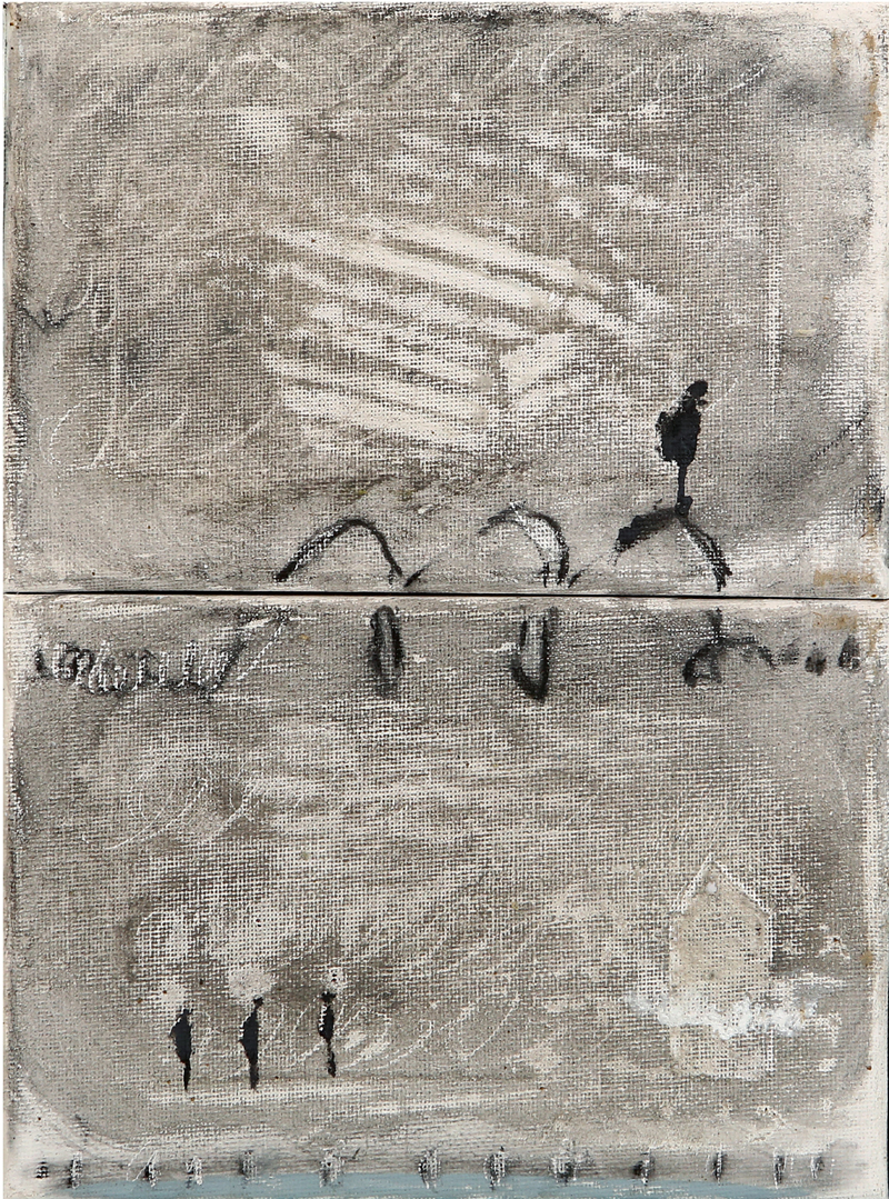 Marta Belivé Moreno - acrílico y carbón sobre tela 18 x 24 cm
